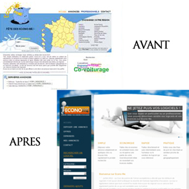 Refonte graphique et technique du site web Econo-me.fr